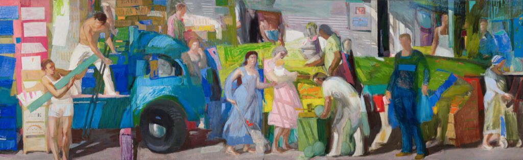 Παναγιώτης Τέτσης (1925-2016), Λαϊκή αγορά-Street Market, 1981.